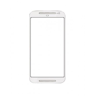 Replacement Front Glass For Motorola Moto G2 Dual Sim White By - Maxbhi.com