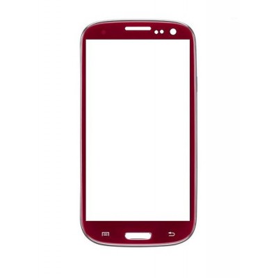Replacement Front Glass For Samsung Galaxy S Iii T999 Red By - Maxbhi.com
