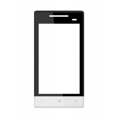 Replacement Front Glass For Htc Windows Phone 8s White By - Maxbhi.com
