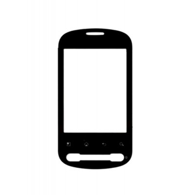 Replacement Front Glass For Lg Optimus Me P350 Black By - Maxbhi.com