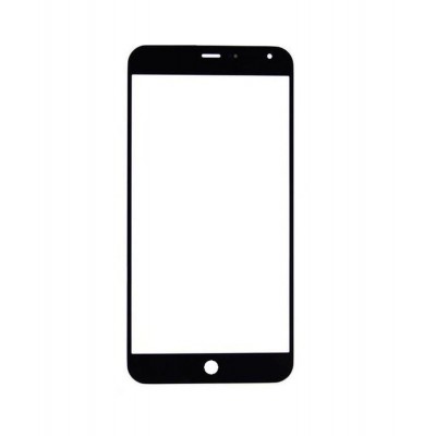 Replacement Front Glass For Meizu M1 Note Black By - Maxbhi.com