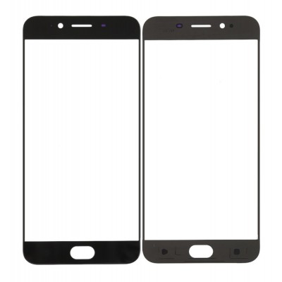 Replacement Front Glass For Oppo R9s Black By - Maxbhi Com