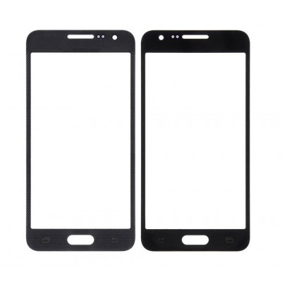 Replacement Front Glass For Samsung Galaxy A3 Sma300fu Black By - Maxbhi Com