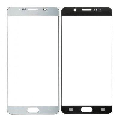 Replacement Front Glass For Samsung Galaxy Note 5 Silver By - Maxbhi Com
