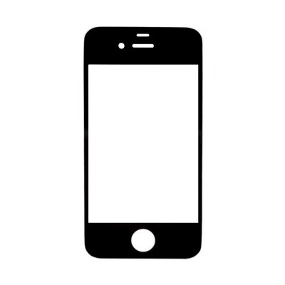 Replacement Front Glass For Apple Iphone 4 Cdma Black By - Maxbhi.com