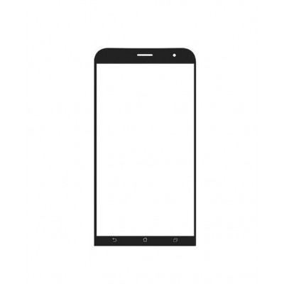 Replacement Front Glass For Asus Zenfone Zoom Zx550 Black By - Maxbhi.com