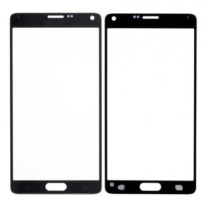 Replacement Front Glass For Samsung Galaxy Note 4 Cdma Black By - Maxbhi Com