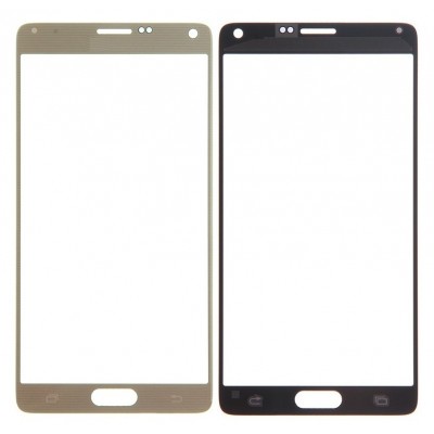 Replacement Front Glass For Samsung Galaxy Note 4 Cdma Gold By - Maxbhi Com