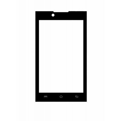 Replacement Front Glass For Lava Iris 400s Black By - Maxbhi.com