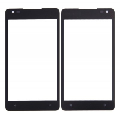 Replacement Front Glass For Nokia Lumia 900 Rm823 Black By - Maxbhi Com