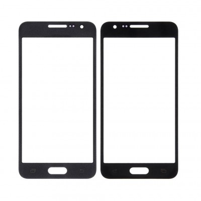 Replacement Front Glass For Samsung Galaxy A3 A300m Black By - Maxbhi Com