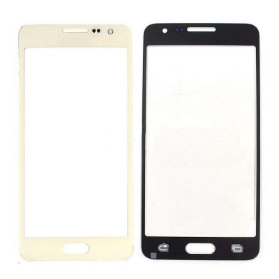 Replacement Front Glass For Samsung Galaxy A3 Gold By - Maxbhi Com