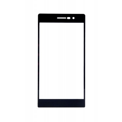 Replacement Front Glass For Huawei Ascend P7 Black By - Maxbhi.com