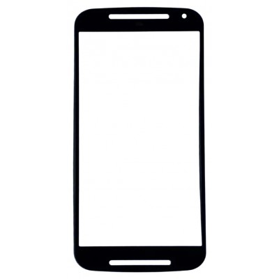 Replacement Front Glass For Motorola Moto G 2nd Gen Black By - Maxbhi Com