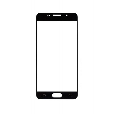 Replacement Front Glass For Samsung Galaxy A3 2016 Black By - Maxbhi.com