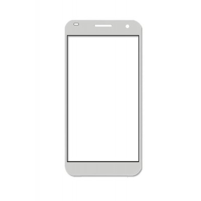 Replacement Front Glass For Huawei Ascend G7 Silver By - Maxbhi.com