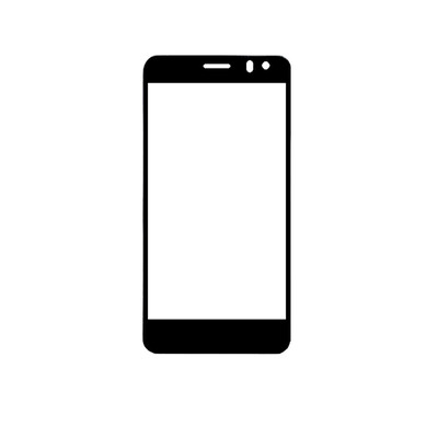 Replacement Front Glass For Bluboo X9 Black By - Maxbhi.com