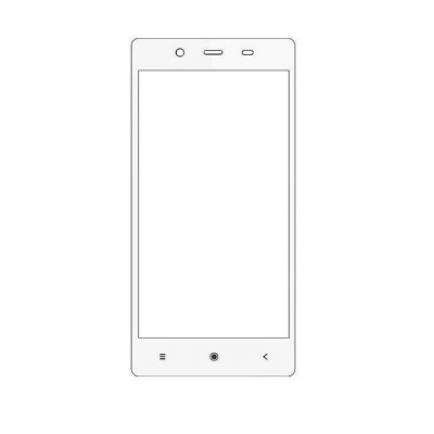 Replacement Front Glass For Videocon Infinium Z55 Krypton White By - Maxbhi.com