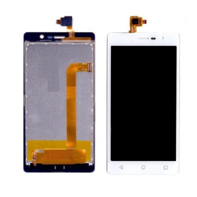 Lcd With Touch Screen For Intex Aqua Secure White By - Maxbhi Com