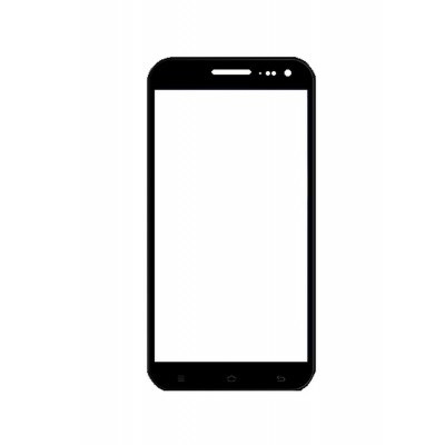 Replacement Front Glass For Cherry Mobile Cosmos One Plus Black By - Maxbhi.com