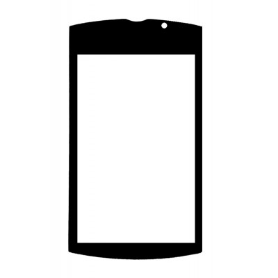 Replacement Front Glass For Sony Ericsson Vivaz Pro Black By - Maxbhi.com