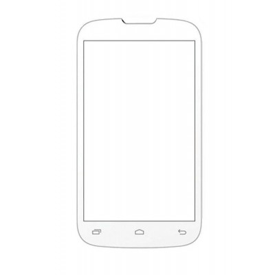 Replacement Front Glass For Intex Cloud Y3 White By - Maxbhi.com