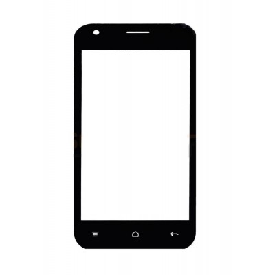Replacement Front Glass For Intex Cloud Y5 Black By - Maxbhi.com