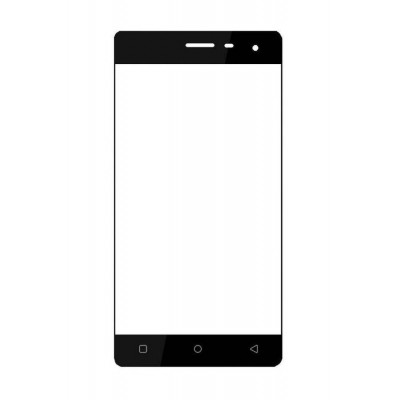 Replacement Front Glass For Celkon Millennia Q599 Ufeel Black By - Maxbhi.com