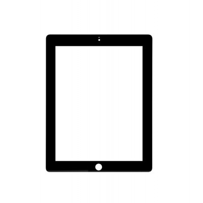 Replacement Front Glass For Apple Ipad 3g Silver By - Maxbhi.com