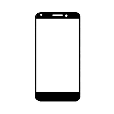 Replacement Front Glass For Intex Aqua Strong 5.1 Black By - Maxbhi.com