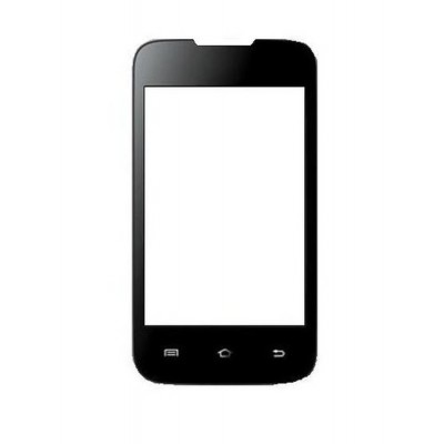 Replacement Front Glass For Micromax A54 Smarty 3.5 Black By - Maxbhi.com