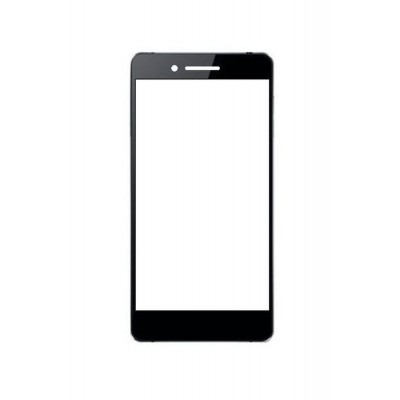 Replacement Front Glass For Oppo R1 Black By - Maxbhi.com