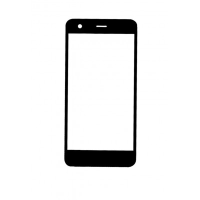 Replacement Front Glass For Nokia 2 Black By - Maxbhi.com
