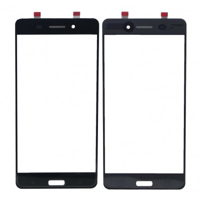 Replacement Front Glass For Nokia 6 Black By - Maxbhi Com