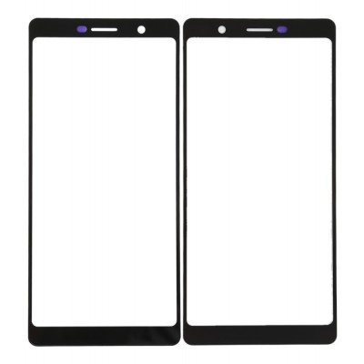 Replacement Front Glass For Nokia 7 Black By - Maxbhi Com