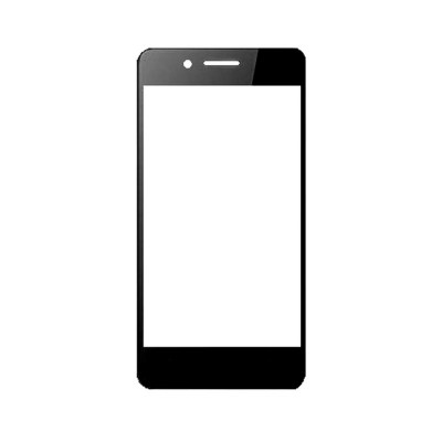 Replacement Front Glass For Micromax Bharat 2 Black By - Maxbhi.com