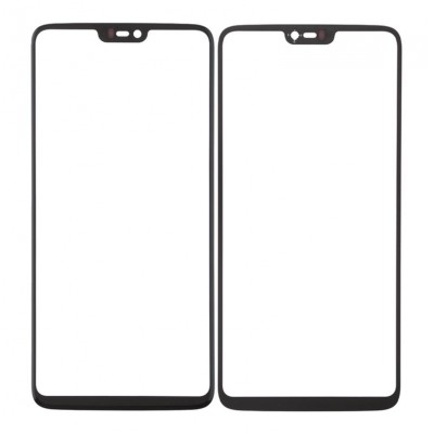 Replacement Front Glass For Oneplus 6 Black By - Maxbhi Com