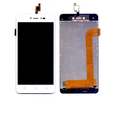 Lcd With Touch Screen For Lava Z60 White By - Maxbhi Com