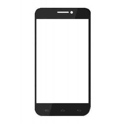 Replacement Front Glass For Lava Iris 408e Black By - Maxbhi.com