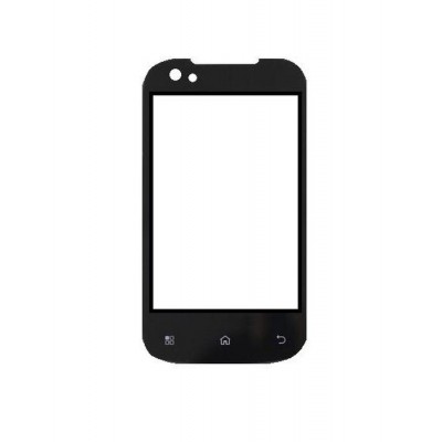 Replacement Front Glass For Lenovo A500 Black By - Maxbhi.com