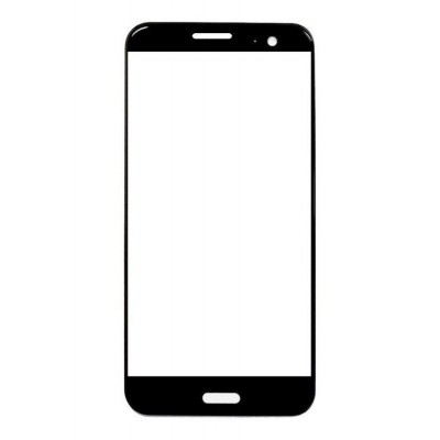 Replacement Front Glass For Htc U11 Life Black By - Maxbhi.com