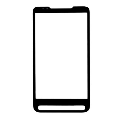Replacement Front Glass For Tata Docomo Htc Hd2 Black By - Maxbhi.com