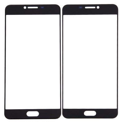 Replacement Front Glass For Samsung Galaxy C7 Black By - Maxbhi Com