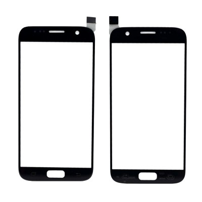 Replacement Front Glass For Samsung Galaxy S7 Black By - Maxbhi Com