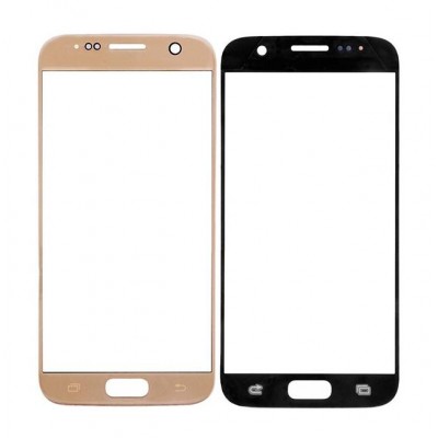 Replacement Front Glass For Samsung Galaxy S7 Pink Gold By - Maxbhi Com