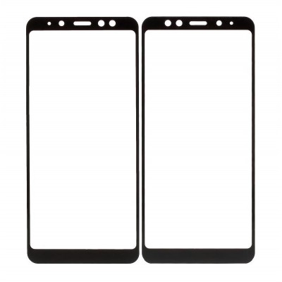 Replacement Front Glass For Samsung Galaxy A8 Plus 2018 Grey By - Maxbhi Com
