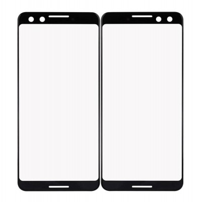 Replacement Front Glass For Google Pixel 3 Black By - Maxbhi Com