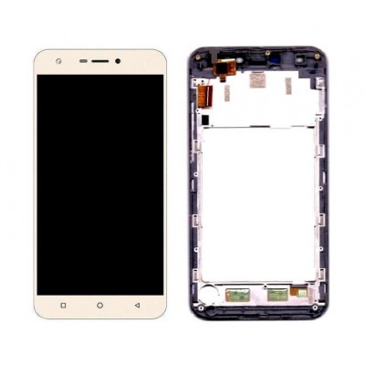 Lcd With Touch Screen For Intex Aqua Hd 5 5 White By - Maxbhi Com