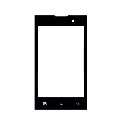 Replacement Front Glass For Intex Aqua A1 Black By - Maxbhi.com