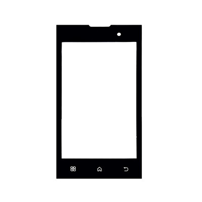 Replacement Front Glass For Intex Aqua A1 Black By - Maxbhi.com